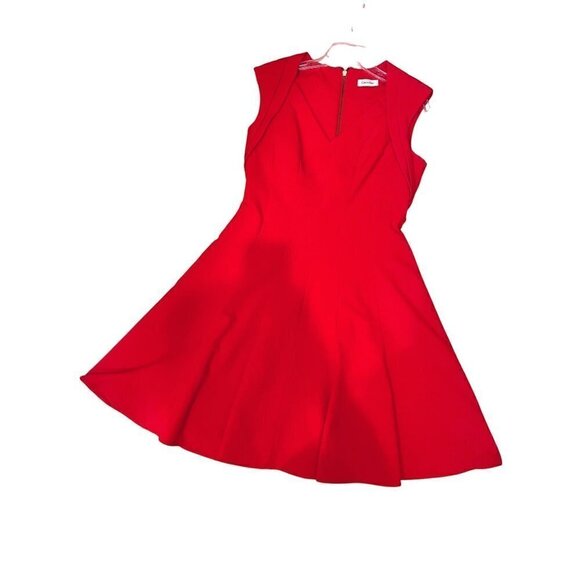 Calvin klein womens dress Red sleeveless fully lined - Picture 1 of 6